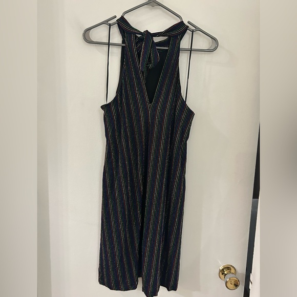 Simons Multicolor Striped Backless Dress - Picture 4 of 5